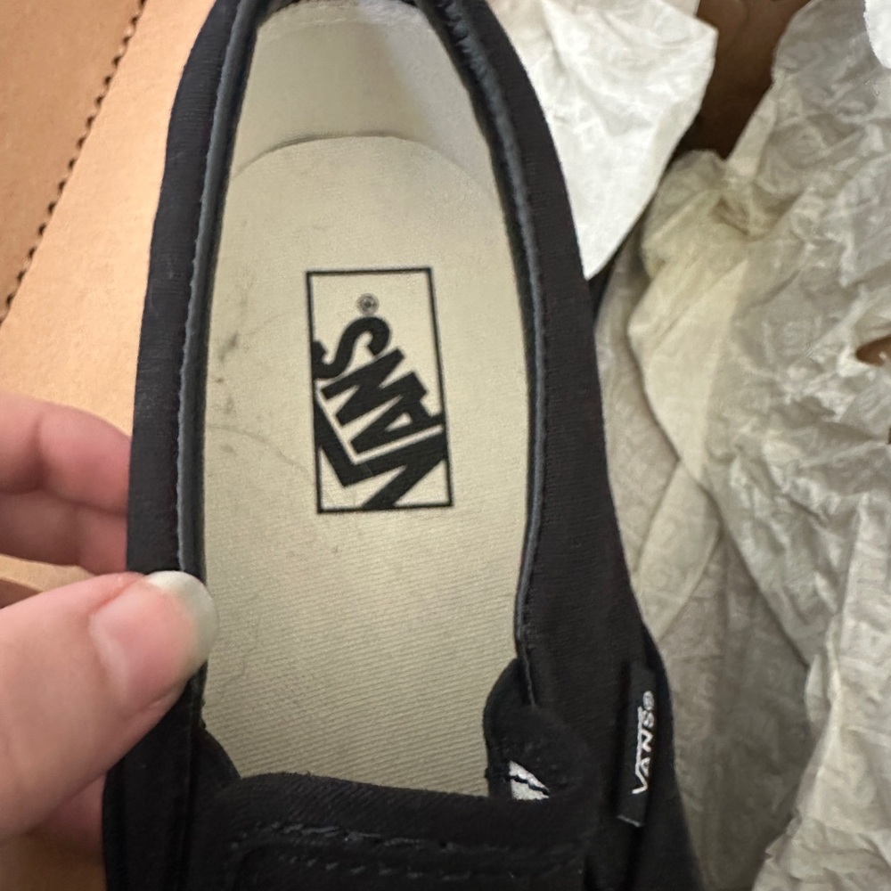 Vans Black Canvas Slip-On Loafers - Picture 3 of 6